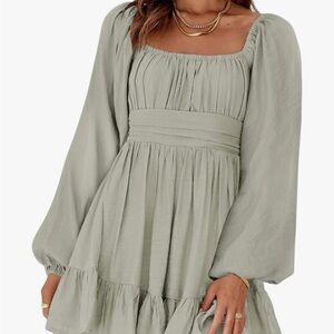 Elegant Sage Green Women's Dress